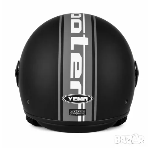 Отворена мото каска YEMA ECE R22.06 черно, снимка 3 - Аксесоари и консумативи - 55865703