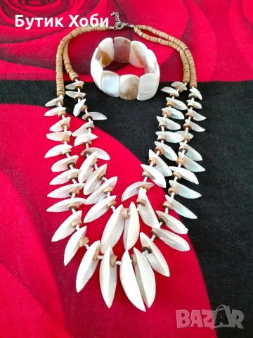 Комплект от естествен седеф 1, снимка 9 - Бижутерийни комплекти - 32089841