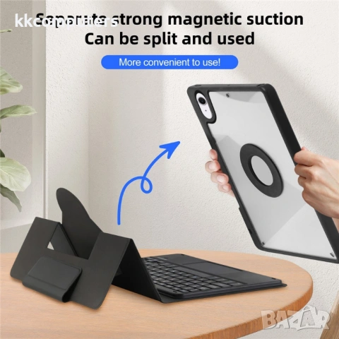 TP-5010D магнитен калъф с Bluetooth клавиатура и RGB подсветка за iPad (2025) / 10.9 (2022), снимка 3 - Калъфи, кейсове - 53231227