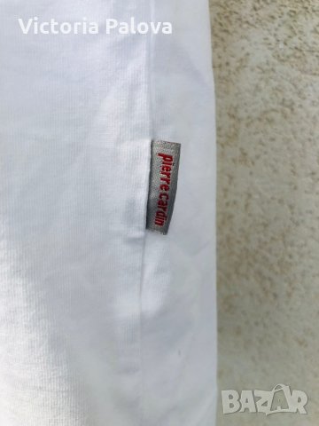 Бяла тениска PIERRE CARDIN,XXL, снимка 2 - Тениски - 29439483
