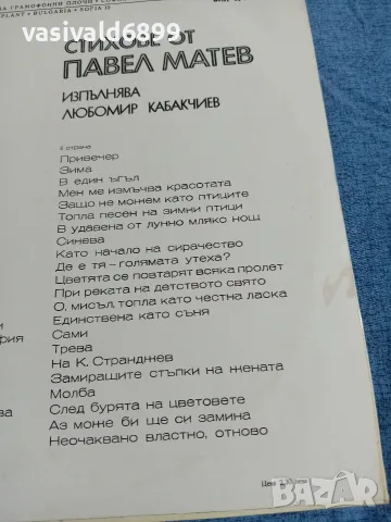 Стихове от Павел Матев , снимка 4 - Грамофонни плочи - 56237060