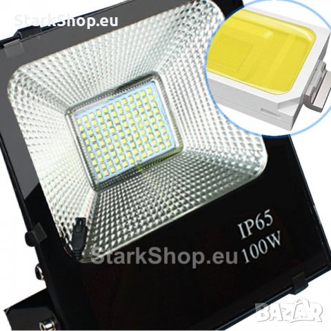  LED Прожектор със соларен панел 100W, снимка 4 - Соларни лампи - 30562130