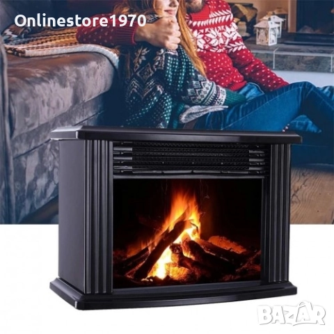 Печка с декоративен огън тип камина с дистанционно управление , снимка 3 - Печки, фурни - 52181478