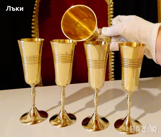 Бронзов бокал 17 см.,чаша за вино,релеф. , снимка 6 - Антикварни и старинни предмети - 31152751