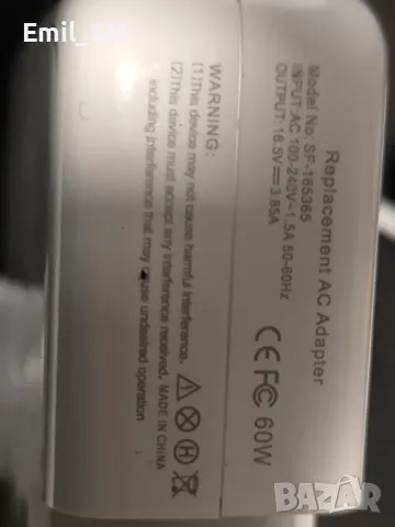 Зарядно за Apple MacBook - 60W MagSafe - A1184, A1330, A1344, снимка 2 - Захранвания и кутии - 47823313