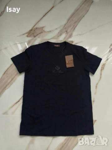 Мъжка тениска ЛОРО ПИАНА в черен цвят