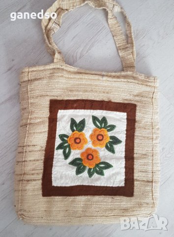 Дамска лятна чанта от плат, битова 