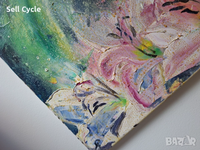 ✅КАРТИНА МАСЛО - PENDO(LOVE) - 60/60 СМ.❗, снимка 3 - Картини - 51529671