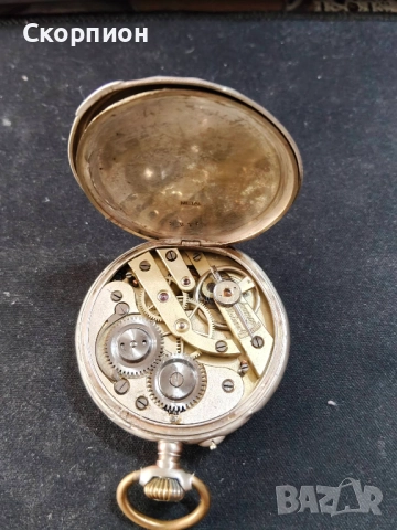 Швейцарски СРЕБЪРЕН джобен часовник 1901г. - 6 Рубина-ПЕРФЕКТЕН, снимка 13 - Джобни - 49965271