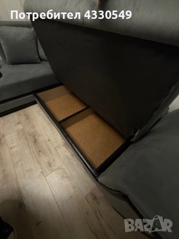 Разтегателен ъглов диван с места за съхранение и 2 бр. възхлавници, снимка 4 - Дивани и мека мебел - 52337035