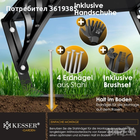 Навес, гараж за роботизирана косачка- НОВ, снимка 10 - Други - 54192979