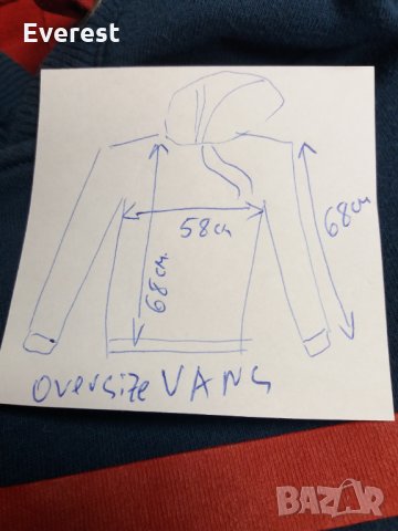 VANS Oversized  худи, суитчър тъмносин- М/ L размер, снимка 13 - Суичъри - 34281812