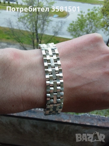 Поръчкова Сребърна Гривна-64грама.