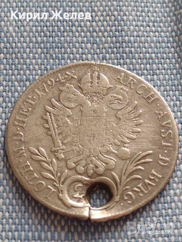 Сребърна монета 20 кройцера 1794г. Франц втори Алба Юлия Свещена Римска империя 13684, снимка 13 - Нумизматика и бонистика - 42887033