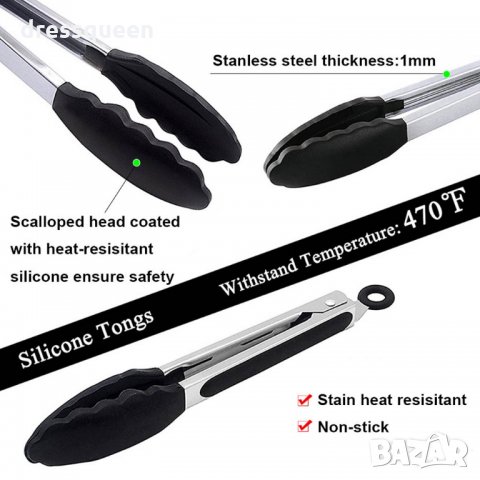 2765 Готварска щипка силиконова, снимка 6 - Други стоки за дома - 30530871