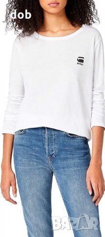 Нова бяла дамска блуза G Star Raw Jiling, снимка 8 - Блузи с дълъг ръкав и пуловери - 31097520