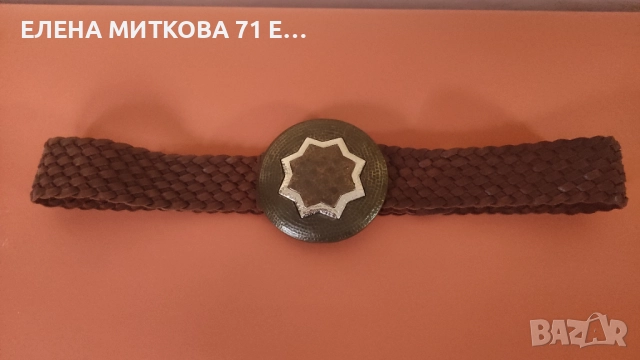 Два широки колана от естествена кожа с масивни токи, снимка 3 - Колани - 52334521