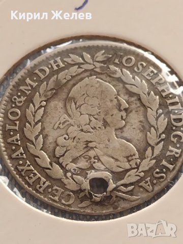 Сребърна монета 20 кройцера 1775г. Кремниц Римска империя , снимка 2 - Нумизматика и бонистика - 42871577