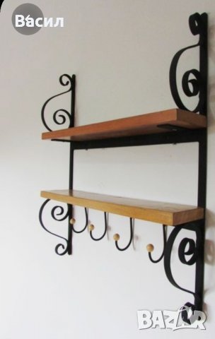 Етажерки , рафтове , полици , стойки , конзоли и рафтодържачи от ковано желязо, снимка 12 - Други стоки за дома - 39509553