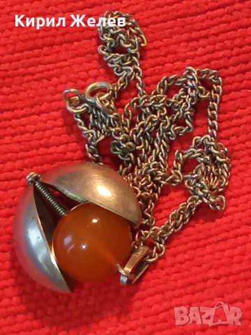 СТАРО РУСКО МЕЛХИОРЕНО КОЛИЕ с КЕХЛИБАРЕН МЕЛХИОРЕН МЕДАЛЬОН СССР НАТУРАЛЕН БАЛТИЙСКИ КЕХЛИБАР 50206, снимка 14 - Антикварни и старинни предмети - 49916979