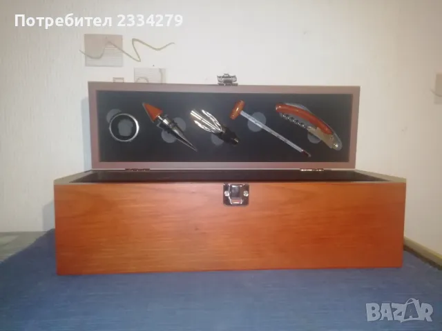 Луксозна кутия с прибори за вино, снимка 6 - Други - 49015171