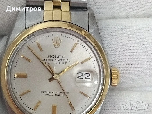 ROLEX Datejust 16003,рядък,18к Gold&Steel,36mm/злато+стомана/-оригинал, снимка 3 - Луксозни - 51204169