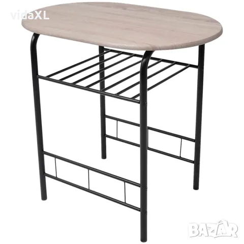 vidaXL Бар комплект за закуска, МДФ, снимка 3 - Маси - 56146416