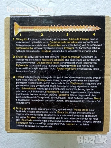 Професионални винтове за дърво тип "Торнадо" – HSeasy Pro 6х40, 200бр, снимка 3 - Железария - 51284700