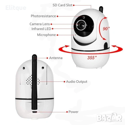 Z288 ЧЕРНА IP КАМЕРА ЗА ВИДЕОНАБЛЮДЕНИЕ, снимка 3 - Друга електроника - 53127637