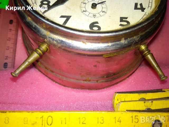 ЮНГХАНС Стар КОЛЕКЦИОНЕРСКИ МЕХАНИЧЕН НЕМСКИ БУДИЛНИК JUNGHANS от ЦАРСКО ВРЕМЕ 43626, снимка 12 - Антикварни и старинни предмети - 44466294