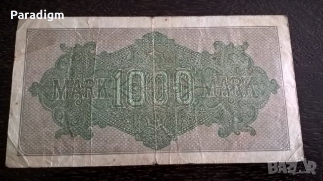 Райх банкнота - Германия - 1000 марки | 1922г., снимка 4 - Нумизматика и бонистика - 29328115
