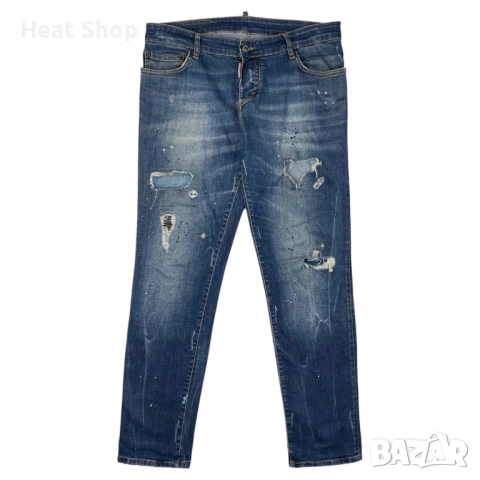 Мъжки дънки Dsquared2 Paint Splashed Distressed Denim Jeans