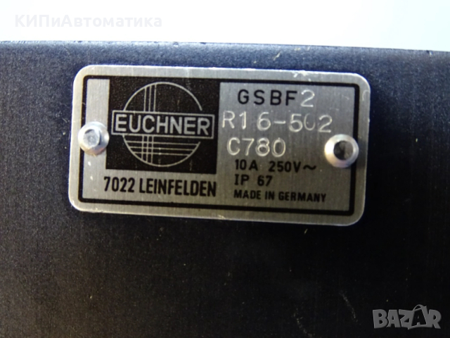 пистов изключвател EUCHNER GSBF2R16-502 C760 limit switch 250VAC, 10A, снимка 2 - Резервни части за машини - 54190917