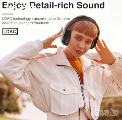 Нови Безжични Слушалки Ankbit E700 - HD Аудио, LDAC, Бързо Зареждане, снимка 6 - Bluetooth слушалки - 49450873