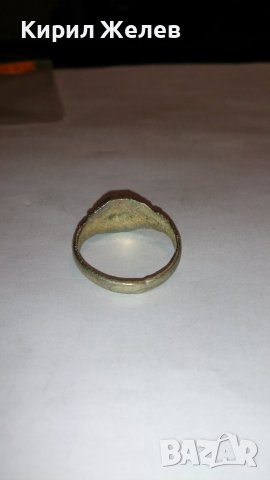 Стар пръстен уникат над стогодишен сачан с БУКВА Х - 59831, снимка 5 - Антикварни и старинни предмети - 28975021