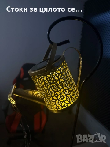 Декоративна соларна лампа с ефект водопад, снимка 2 - Соларни лампи - 52376085