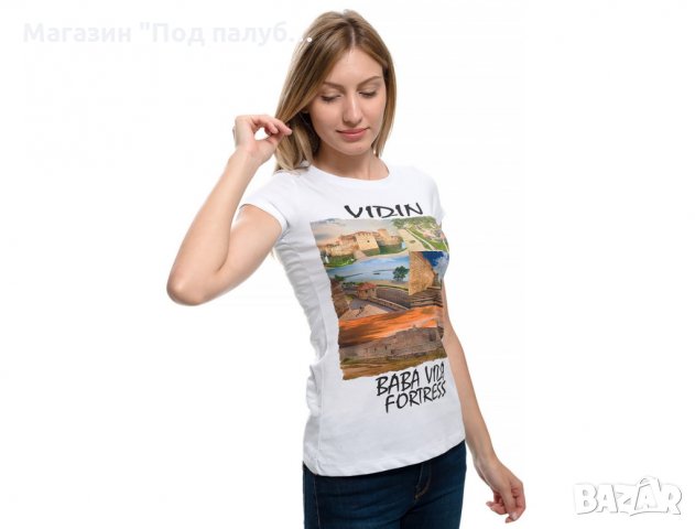 Нова дамска тениска с дигитален печат крепостта "Баба Вида", гр. Видин, снимка 16 - Тениски - 29964825