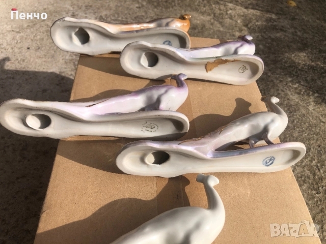 СОЦ порцеланови фигурки ПАУН - MADE IN BULGARIA 2, снимка 11 - Антикварни и старинни предмети - 51830139