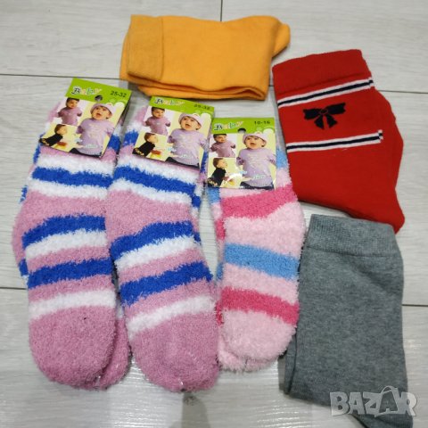 Детски чорапи 3 чифта хавлиени и 3 памучни, снимка 1 - Чорапи - 31235595