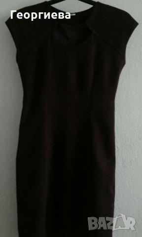 Стилна рокля/ сукман в цвят бургунди, снимка 5 - Рокли - 30213356