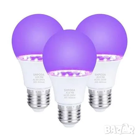 UV  крушка 12W E27 LED черна светлина , снимка 2 - Лед осветление - 56333662