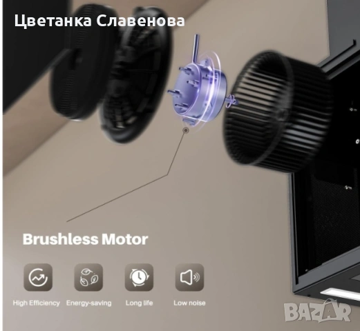 Абсорбатор FIREGAS 60 см с въздушен поток 487 м³/ч, 9 скорости, снимка 4 - Абсорбатори - 53090867