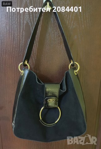 Дамска чанта естествен велур и лак на SaraPen 2 в 1, снимка 3 - Чанти - 44223355