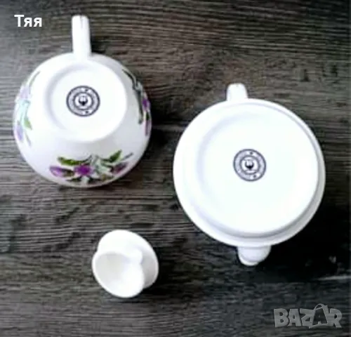 Порцеланово чайниче с чаша 2 в 1, снимка 8 - Други - 48398618
