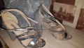 Официални обувки и чанта,сребристи , снимка 1 - Сандали - 36674342