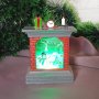3184 Коледна фигура за декорация светеща камина, 11см, снимка 5