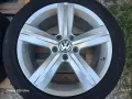 Лети джанти 17ки 5х112 VW + летни гуми 235/45/17, снимка 6