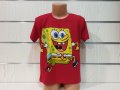 Нова детска червена тениска с дигитален печат Спондж боб, SpongeBob, снимка 6