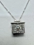 Сребърно колие с мойсанит (Диамант) 0.5 карата, снимка 7