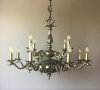 Уникален,луксозен старинен полилей от месинг,класическо,бароково осветление за хол, всекидневна, снимка 13